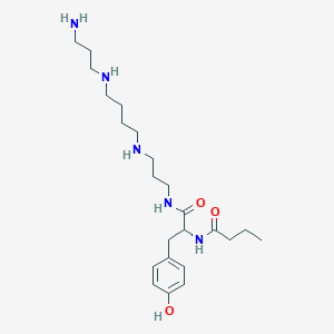 molecular formula C23H41N5O3 B10783639 N-[3-[[4-[(3-Aminopropyl)amino]butyl]amino]propyl]-4-hydroxy-alpha-[(1-oxobutyl)amino]benzenepropanamide CAS No. 123949-34-8