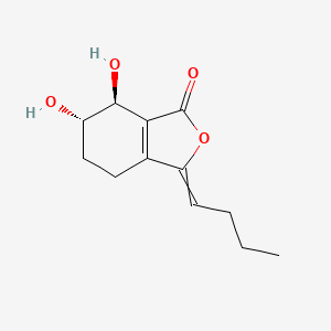 molecular formula C12H16O4 B10783931 (6S,7S)-3-butylidene-6,7-dihydroxy-4,5,6,7-tetrahydro-2-benzofuran-1-one 