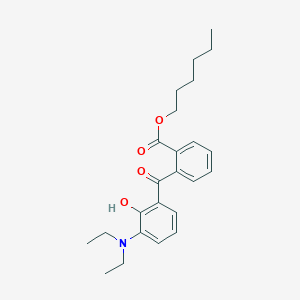 molecular formula C24H31NO4 B10784043 Hexyl 2-(3-(diethylamino)-2-hydroxybenzoyl)benzoate CAS No. 674784-18-0