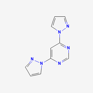 molecular formula C10H8N6 B10784161 Pyrimidine, 4,6-bis(1H-pyrazol-1-yl)- CAS No. 114833-91-9