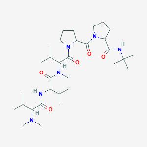 molecular formula C32H58N6O5 B10784230 N,N-Dimethylvalylvalyl-N-methylvalylprolyl-N-tert-butylprolinamide 