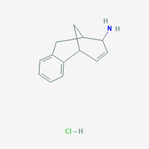 molecular formula C13H16ClN B10784284 Tricyclo[7.3.1.02,7]trideca-2,4,6,11-tetraen-10-amine;hydrochloride 