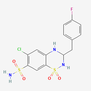 molecular formula C14H13ClFN3O4S2 B10784296 Paraflutizide CAS No. 96782-99-9