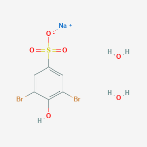 molecular formula C6H7Br2NaO6S B10784353 Sodium 2,6-dibromophenol-4-sulfonate dihydrate 