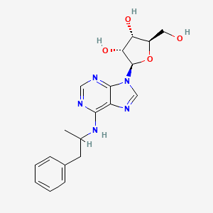 molecular formula C19H23N5O4 B10784392 N-(1-Methyl-2-phenylethyl)adenosine CAS No. 38594-97-7