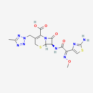 molecular formula C16H17N9O5S2 B10784487 Cefteram 