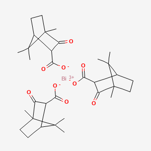 molecular formula C33H45BiO9 B10784489 Bismuth camphocarbonate 