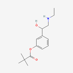 molecular formula C15H23NO3 B10784655 Etilefrine pivalate CAS No. 100696-30-8