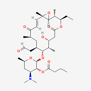 molecular formula C35H57NO10 B10785343 Rosamicin butyrate 