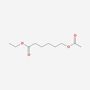 molecular formula C10H18O4 B010786 Hexanoic acid, 6-(acetyloxy)-, ethyl ester CAS No. 104986-28-9