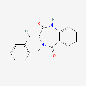 molecular formula C17H14N2O2 B10786061 Dehydrocyclopeptine 