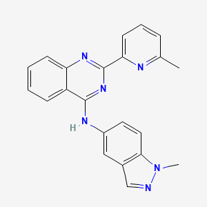 molecular formula C22H18N6 B10786529 N-(1-methyl-1H-indazol-5-yl)-2-(6-methylpyridin-2-yl)quinazolin-4-amine 