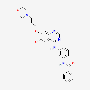 molecular formula C29H31N5O4 B10786567 N-[3-[[6-methoxy-7-(3-morpholin-4-ylpropoxy)quinazolin-4-yl]amino]phenyl]benzamide 
