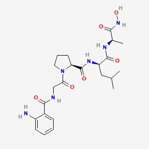 molecular formula C23H34N6O6 B10786723 MMP Inhibitor I (trifluoroacetate salt) 