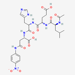 molecular formula C29H38N8O11 B10786772 Ac-LEHD-pNA pound>>Ac-Leu-Glu-His-Asp-pNA pound>>Caspase-9 Chromogenic Substrate I 