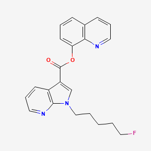 molecular formula C22H20FN3O2 B10786801 quinolin-8-yl1-(5-fluoropentyl)-1H-pyrrolo[2,3-b]pyridine-3-carboxylate CAS No. 2748300-92-5