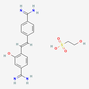 molecular formula C18H22N4O5S B10786956 Hydroxystilbamide 