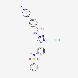 molecular formula C27H29ClN6O3S B10787299 BPR1J-097 Hydrochloride 