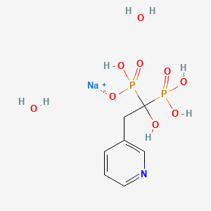 molecular formula C7H14NNaO9P2 B10787391 Risedronic acid sodium 
