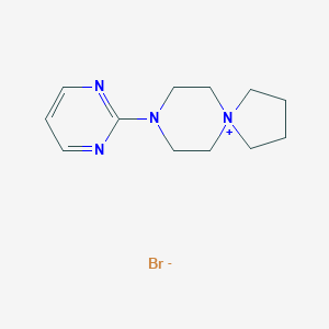 molecular formula C12H19BrN4 B107874 8-(2-Pyrimidinyl)-8-aza-5-azoniaspiro[4,5]decane bromide CAS No. 81461-73-6