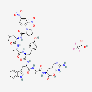 molecular formula C51H64F3N13O15 B10787679 Dnp-PLAYWAR (trifluoroacetate salt) 