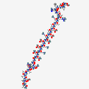 molecular formula C183H307N49O53 B10787920 Ac-DL-Asp-DL-Leu-DL-Ser-DL-Phe-DL-His-aMeLeu-DL-Leu-DL-Arg-DL-Lys-DL-Nle-DL-xiIle-DL-Glu-DL-xiIle-DL-Glu-DL-Lys-DL-Gln-DL-Glu-DL-Lys-DL-Glu-DL-Lys-DL-Gln-DL-Gln-DL-Ala-DL-Glu(1)-DL-Asn-DL-Asn-DL-Lys(1)-DL-Leu-DL-Leu-DL-Leu-DL-Asp-aMeLeu-DL-xiIle-NH2 