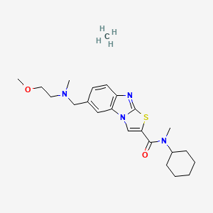 molecular formula C23H34N4O2S B10787976 N-cyclohexyl-7-[[2-methoxyethyl(methyl)amino]methyl]-N-methyl-[1,3]thiazolo[3,2-a]benzimidazole-2-carboxamide;methane 