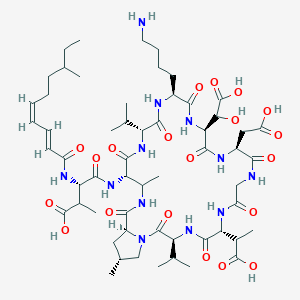 molecular formula C57H90N12O20 B10788644 Malacidin B 