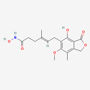molecular formula C17H21NO6 B10788748 Mycophenolic hydroxamic acid 