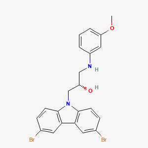 molecular formula C22H20Br2N2O2 B10789311 (S)-P7C3-OMe 