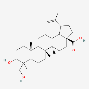 molecular formula C30H48O4 B10789560 (3aS,5aR,5bR,11aR)-9-hydroxy-8-(hydroxymethyl)-5a,5b,8,11a-tetramethyl-1-prop-1-en-2-yl-1,2,3,4,5,6,7,7a,9,10,11,11b,12,13,13a,13b-hexadecahydrocyclopenta[a]chrysene-3a-carboxylic acid 