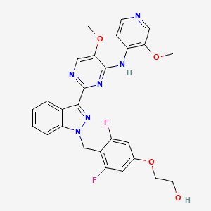 molecular formula C27H24F2N6O4 B10789581 BAY-1816032 
