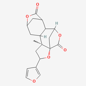 molecular formula C19H20O6 B10789614 (1S,5S)-3-(furan-3-yl)-5-methyl-2,9,14-trioxapentacyclo[11.2.1.18,11.01,5.06,12]heptadecane-10,15-dione 
