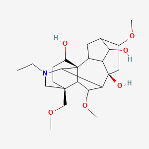 molecular formula C24H39NO6 B10789687 (1S,8R,13S)-11-ethyl-6,18-dimethoxy-13-(methoxymethyl)-11-azahexacyclo[7.7.2.12,5.01,10.03,8.013,17]nonadecane-4,8,16-triol 