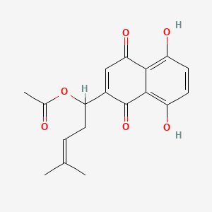 molecular formula C18H18O6 B10789740 DL-Acetylshikonin CAS No. 23444-71-5