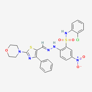 molecular formula C26H23ClN6O5S2 B10790080 PB49673382 