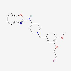 molecular formula C22H26FN3O3 B10790304 N-(1-(3-(2-fluoroethoxy)-4-methoxybenzyl)piperidin-4-yl)benzo[d]oxazol-2-amine 