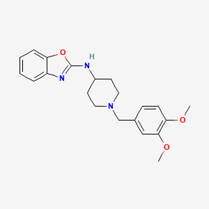molecular formula C21H25N3O3 B10790308 N-(1-(3,4-dimethoxybenzyl)piperidin-4-yl)benzo[d]oxazol-2-amine 
