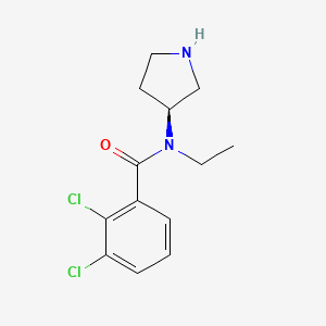 molecular formula C13H16Cl2N2O B10790429 (S)-2,3-dichloro-N-ethyl-N-(pyrrolidin-3-yl)benzamide 