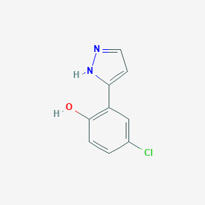 molecular formula C9H7ClN2O B107909 4-Chloro-2-(1H-pyrazol-3-yl)phenol CAS No. 18704-67-1