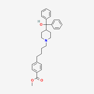 molecular formula C30H35NO3 B10791095 Methyl 4-(4-(4-(hydroxydiphenylmethyl)piperidin-1-yl)butyl)benzoate 