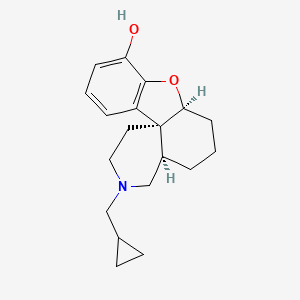 molecular formula C19H25NO2 B10791210 (4aR,7aS,12bS)-3-Cyclopropylmethyl-2,3,4,4a,5,6,7,7a-octahydro-1H-8-oxa-3-aza-benzo[d]fluoren-9-ol 