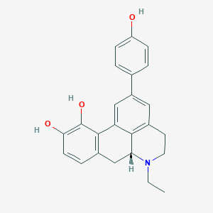 molecular formula C24H23NO3 B10791470 N-Ethyl-2-(4-hydroxyphenyl)-norapomorphine hydrochloride 