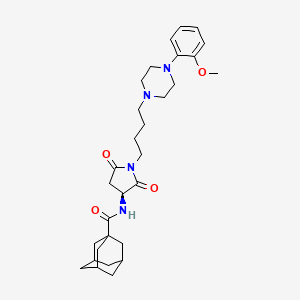 molecular formula C30H42N4O4 B10791499 N-[(3S)-1-{4-[4-(2-methoxyphenyl)piperazin-1-yl]butyl}-2,5-dioxopyrrolidin-3-yl]adamantane-1-carboxamide 