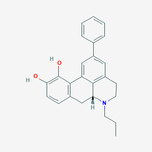 molecular formula C25H25NO2 B10791523 N-Propyl-2-phenylnorapomorphine hydrochloride 