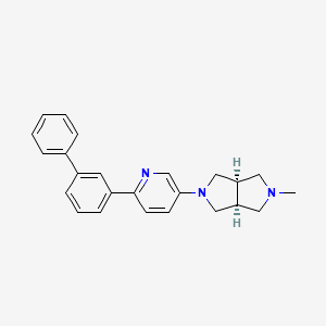 molecular formula C24H25N3 B10791962 cis-2-(6-Biphenyl-3-yl-pyridin-3-yl)-5-methyl-octahydro-pyrrolo[3,4-c]pyrrole p-Toluenesulfonate 