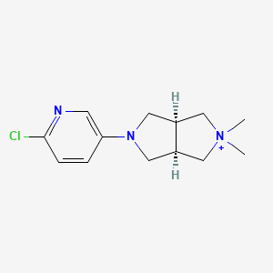 molecular formula C13H19ClN3+ B10791966 cis-5-(6-Chloropyridin-3-yl)-2,2-dimethyloctahydropyrrolo[3,4-c]-pyrrol-2-ium Iodide 