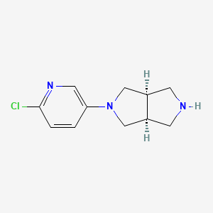 molecular formula C11H14ClN3 B10791967 cis-2-(6-Chloro-3-pyridinyl)octahydropyrrolo[3,4-c]pyrrole Hydrochloride 