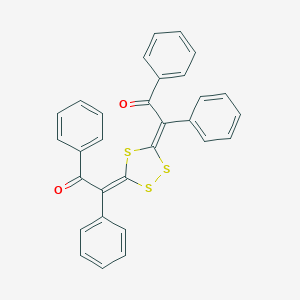 molecular formula C30H20O2S3 B107924 (2E)-2-[(5E)-5-(2-oxo-1,2-diphenylethylidene)-1,2,4-trithiolan-3-ylidene]-1,2-diphenylethanone CAS No. 19018-17-8