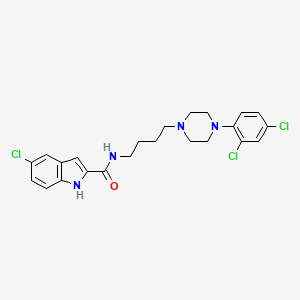 molecular formula C23H25Cl3N4O B10792417 5-chloro-N-(4-(4-(2,4-dichlorophenyl)piperazin-1-yl)butyl)-1H-indole-2-carboxamide 